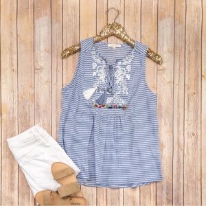 Andree blue and white top M